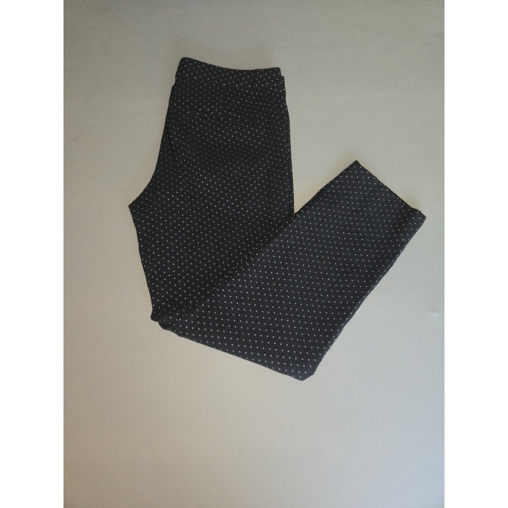 Banana Republic Sloan Pants Women Size 10 Black White Polka DotSlim Fit Trousers